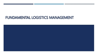 Fundamental  Logistics Management