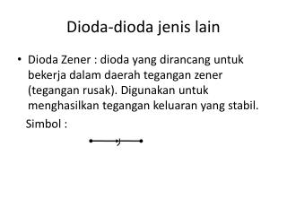 Dioda-dioda jenis lain