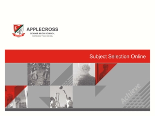 Subject Selection Online