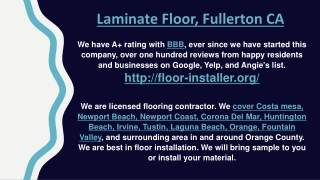 Laminate Floor, Fullerton CA