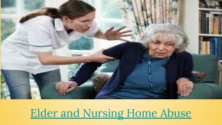 Elder and Nursing Home Abuse Lawsuit