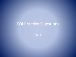 EOI Practice Questions