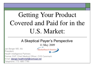 Getting Your Product Covered and Paid for in the U.S. Market: