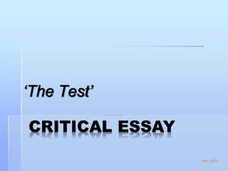 Critical essay