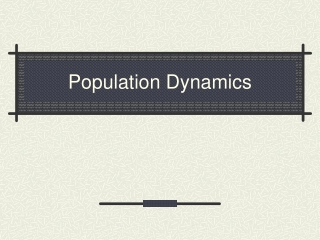 Population Dynamics