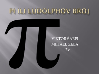 PI ILI  LUDOLPHOV  BROJ