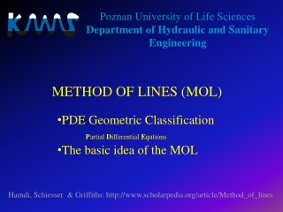 METHOD OF LINES (MOL)