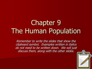 Chapter 9  The Human Population