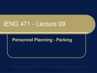 IENG 471 - Lecture 09