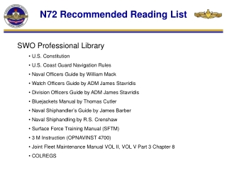 N72 Recommended Reading List