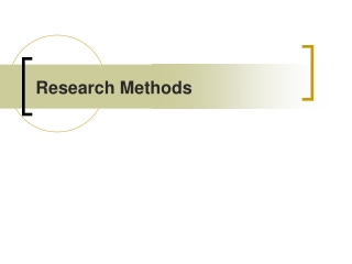 Research Methods