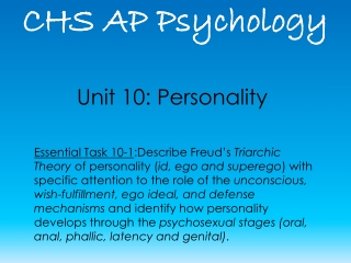 Unit 10: Personality