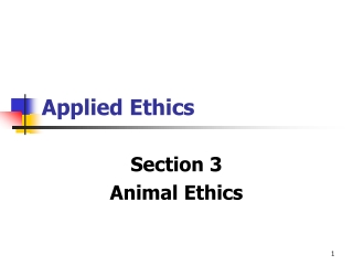 Applied Ethics