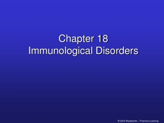 Chapter 18 Immunological Disorders