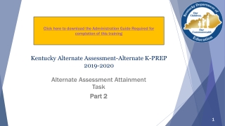 Kentucky Alternate Assessment-Alternate K-PREP 2019-2020