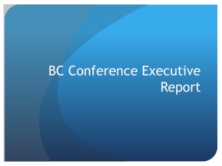 BC Conference Executive Report