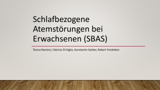 Schlafbezogene Atemstörungen bei Erwachsenen (SBAS)