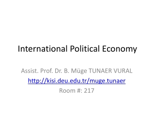 International Political Economy