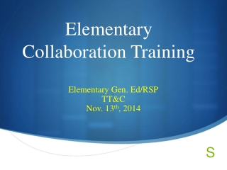 Elementary  Collaboration Training