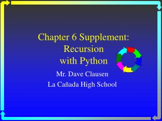 Chapter 6 Supplement:  Recursion  with Python