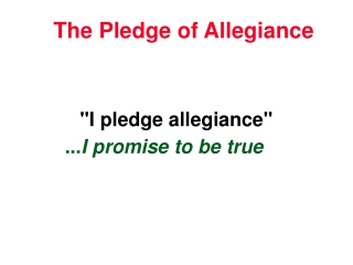 The Pledge of Allegiance