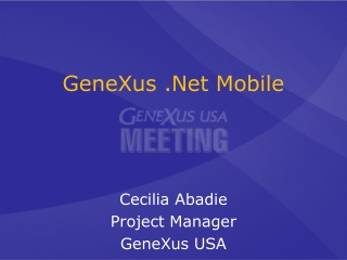 GeneXus .Net Mobile