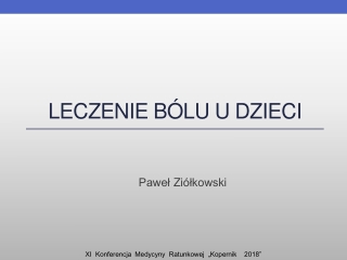 Leczenie bólu u dzieci