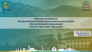 PANDUAN PELAKSANAAN  PRA MUSYAWARAH PERENCANAAN PEMBANGUNA N  DAERAH