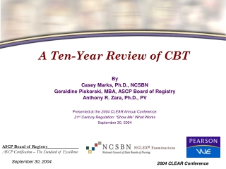 A Ten-Year Review of CBT