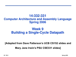 [Adapted from Dave Patterson’s UCB CS152 slides and Mary Jane Irwin’s PSU CSE331 slides]