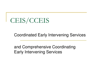 CEIS/CCEIS