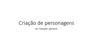 Criação de personagens