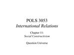 POLS 3053 International Relations