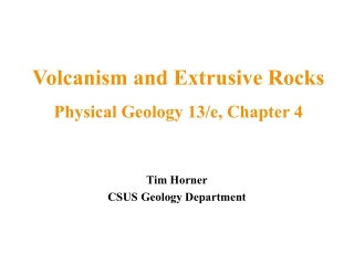 Tim Horner CSUS Geology Department