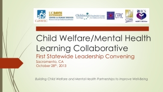 Building Child Welfare and Mental Health Partnerships to Improve Well-Being