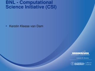 BNL - Computational Science Initiative (CSI)