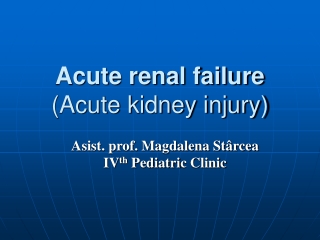 Acute renal failure (Acute kidney injury)