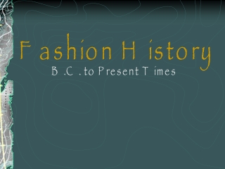 Fashion History