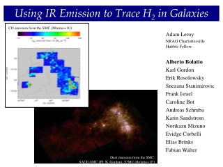 Adam Leroy NRAO Charlottesville Hubble Fellow Alberto Bolatto Karl Gordon Erik Rosolowsky