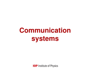 Communication systems