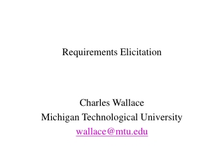 Requirements Elicitation