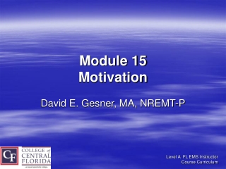 Module 15 Motivation