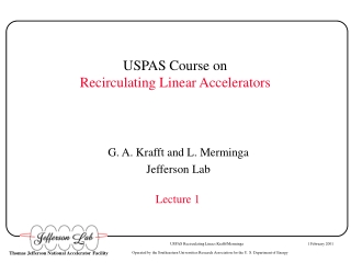 USPAS Course on Recirculating Linear Accelerators