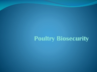 Poultry Biosecurity