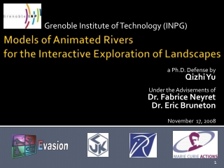 Models of Animated Rivers  for the Interactive Exploration of Landscapes