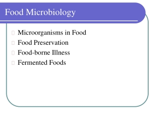 Food Microbiology