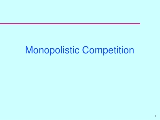 Monopolistic Competition