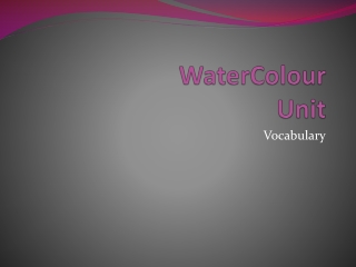 WaterColour Unit
