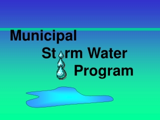 Municipal 		St  rm Water  				Program