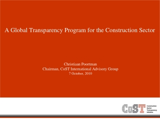 A Global Transparency Program for the Construction Sector